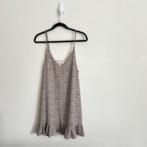 Ava Geometric Print Ruffle Hem Dress Spaghetti Strap Sleeveless Summer Sun